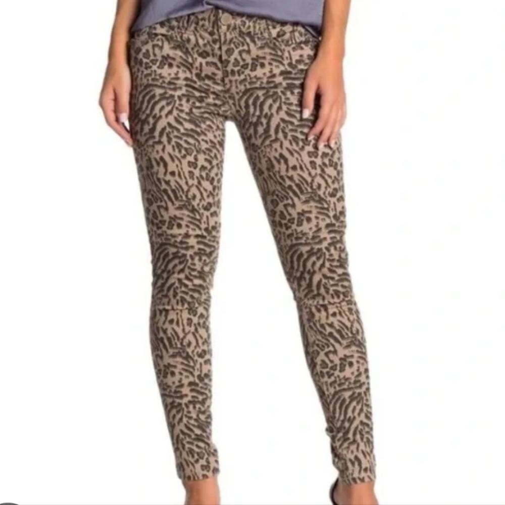 Democracy Brown Animal Print Skinny Jeans